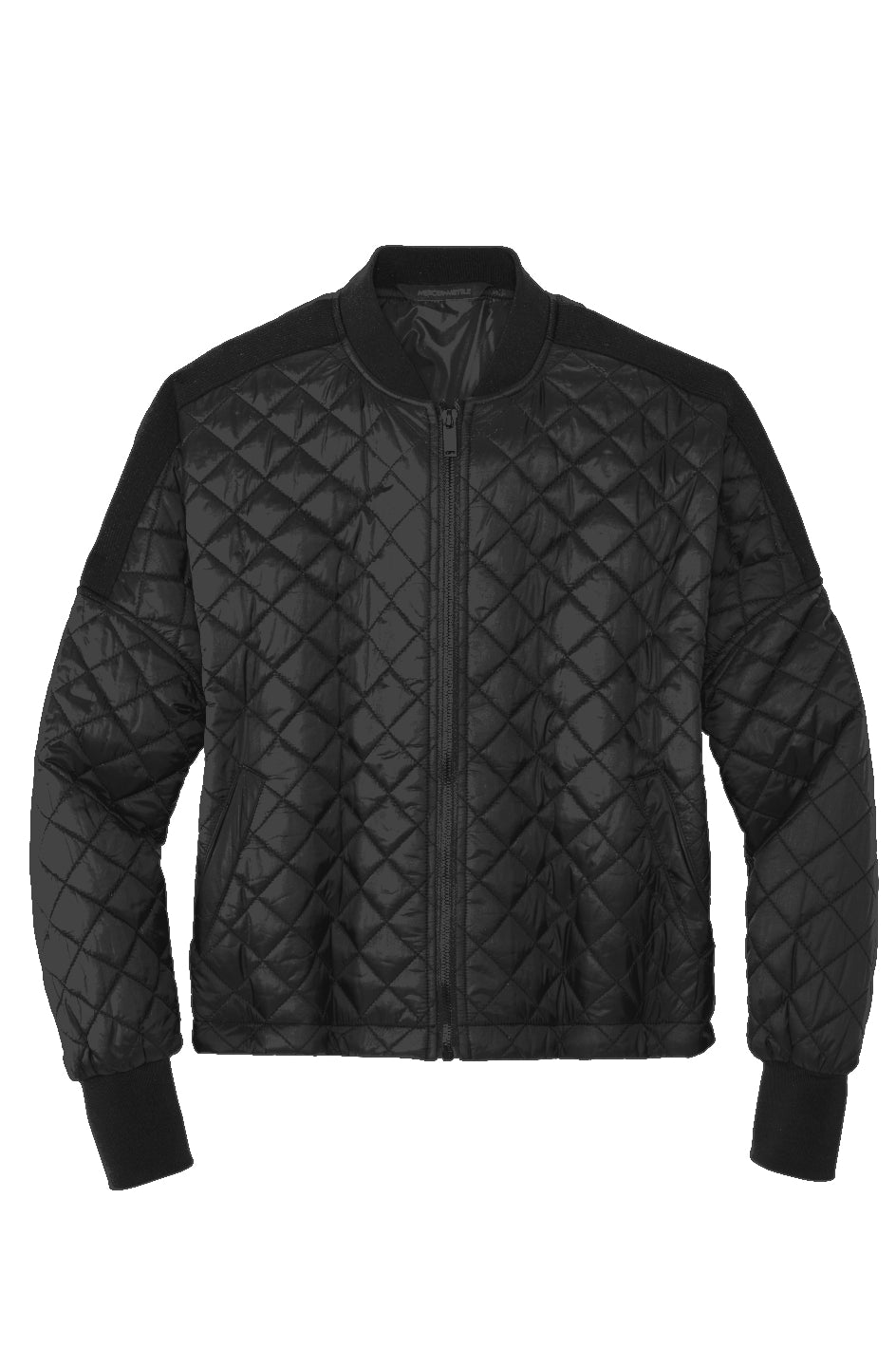 Youth Womens Boxy Quilted Jacket Black