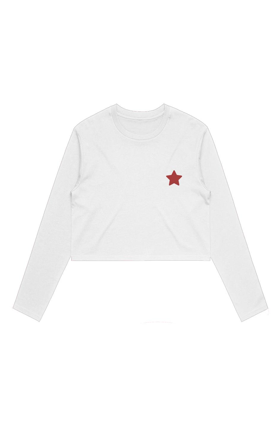 Youth Wo's Crop L/S Tee White