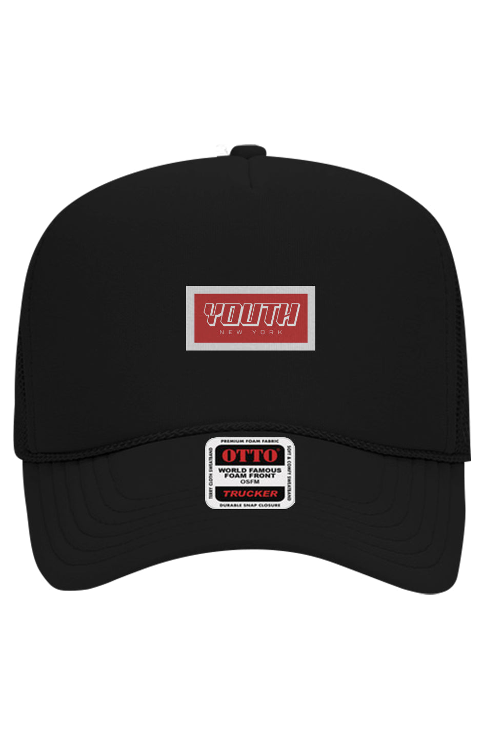 Youth Otto 5-Panel Mesh Trucker Black