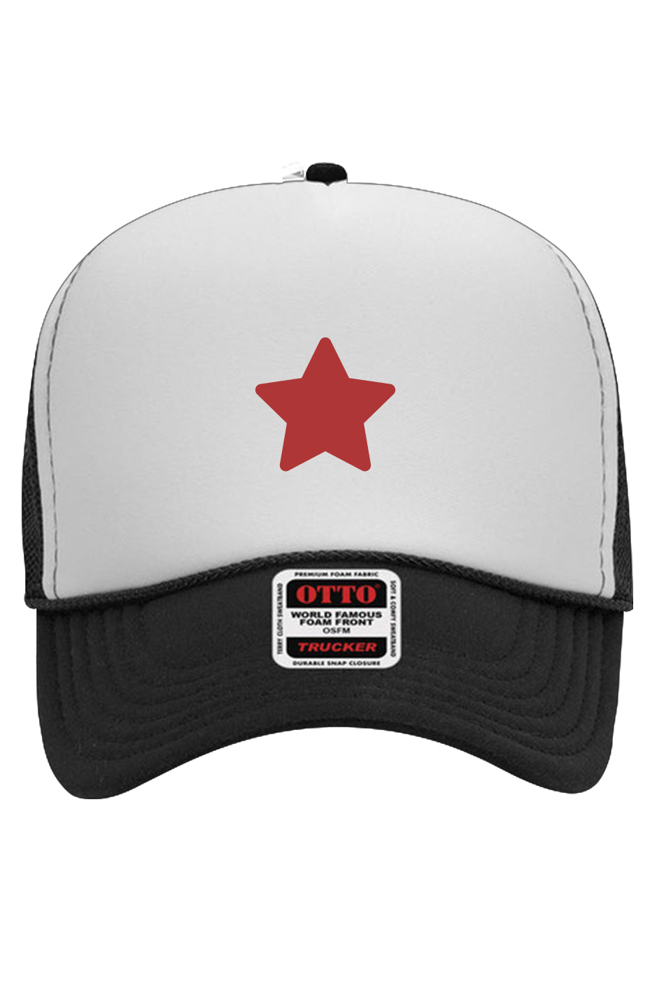 Youth Otto White/Black 5 Panel Trucker Hat 