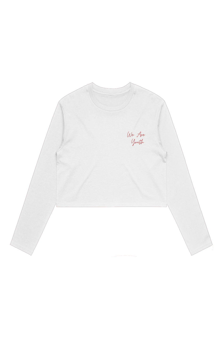 Youth Wo's Crop L/S Tee White