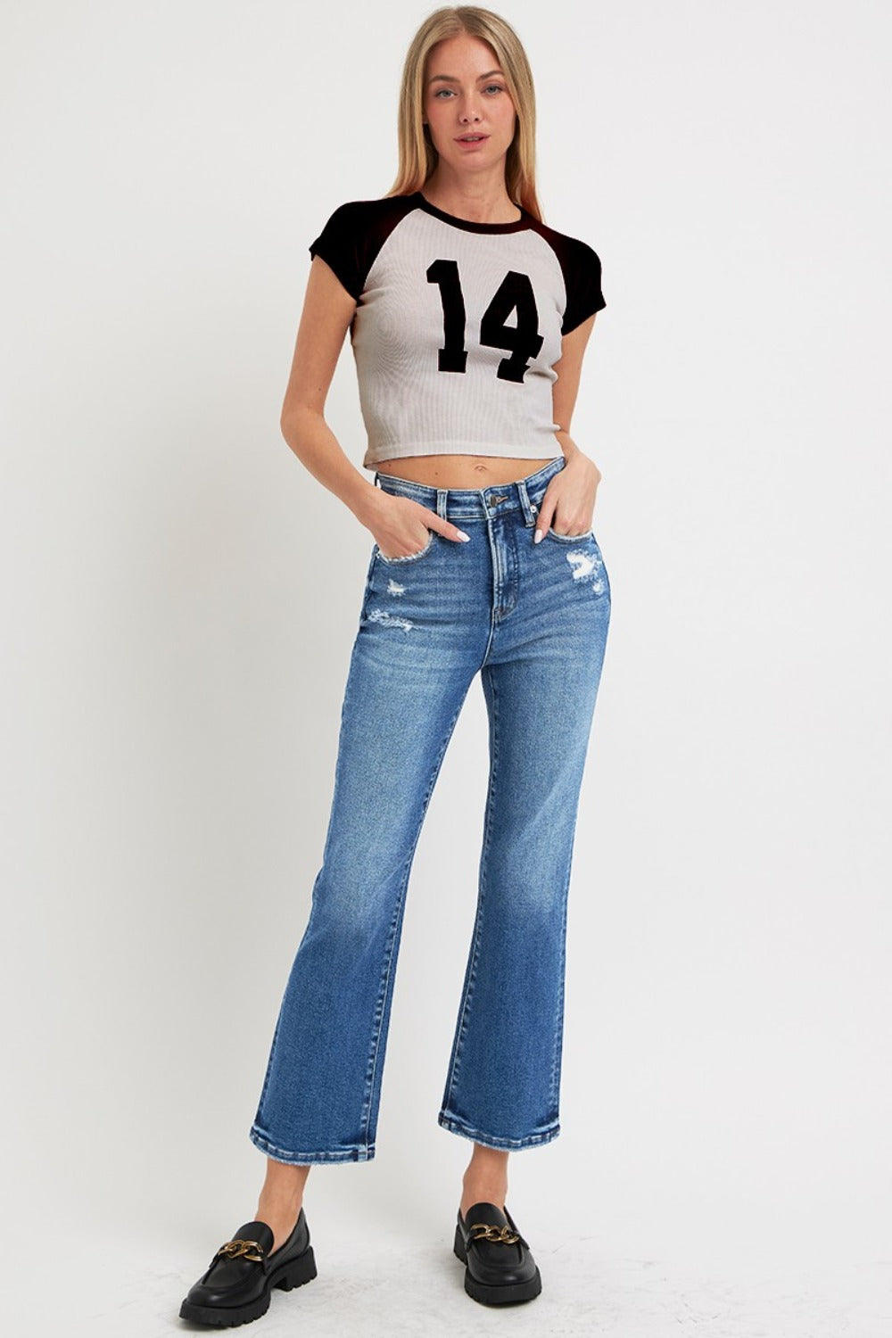 Youth NY Crop Bootcut Jeans