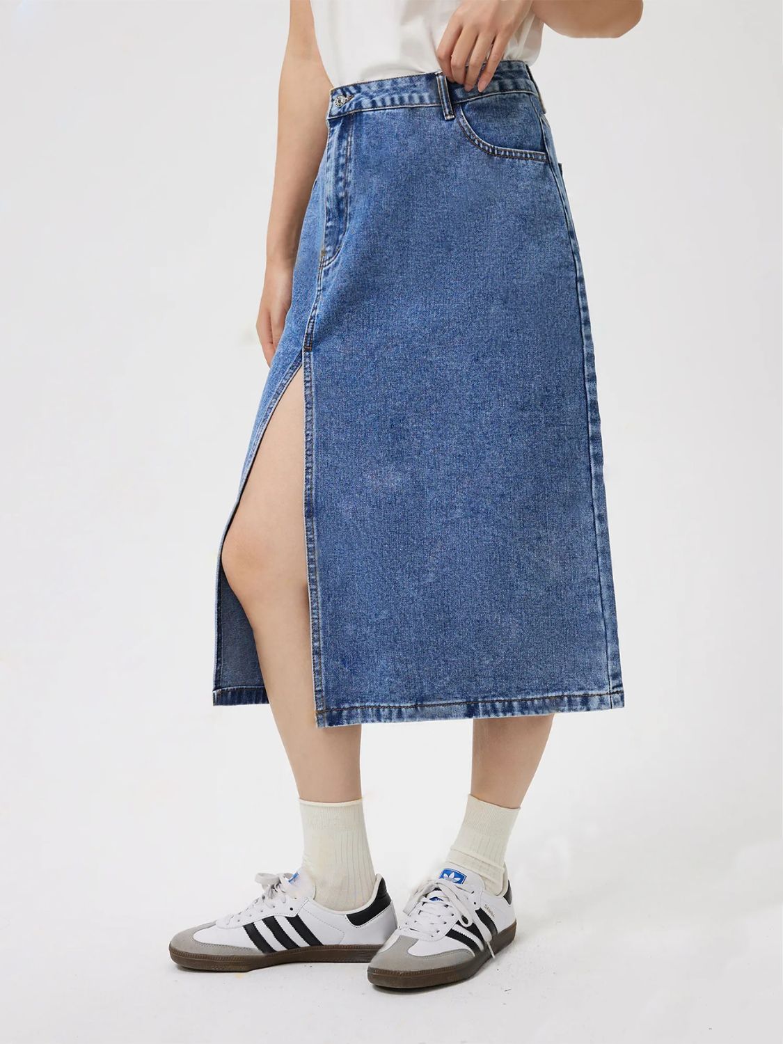 Youth NY Denim Skirt with Pockets