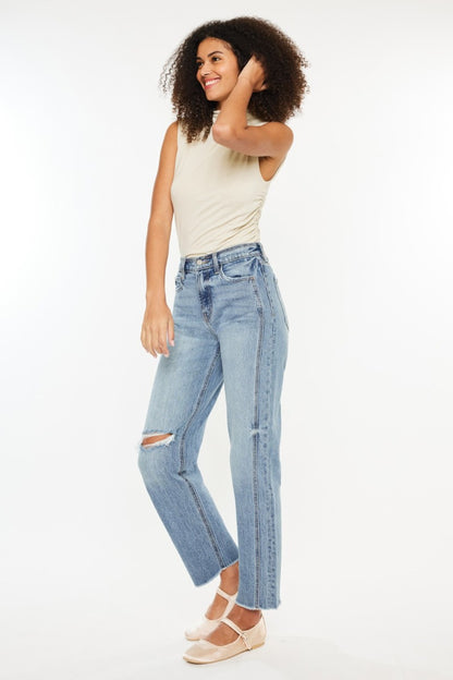 Youth NY Kancan Ultra High Rise Distressed Straight Jeans