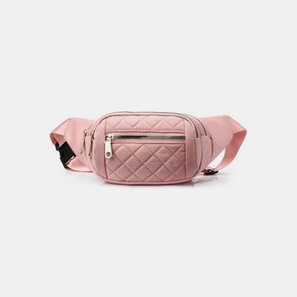 Youth NY Zenana Quilted Multi Pocket Waist Belt Bag